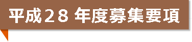 平成２８年度募集要項